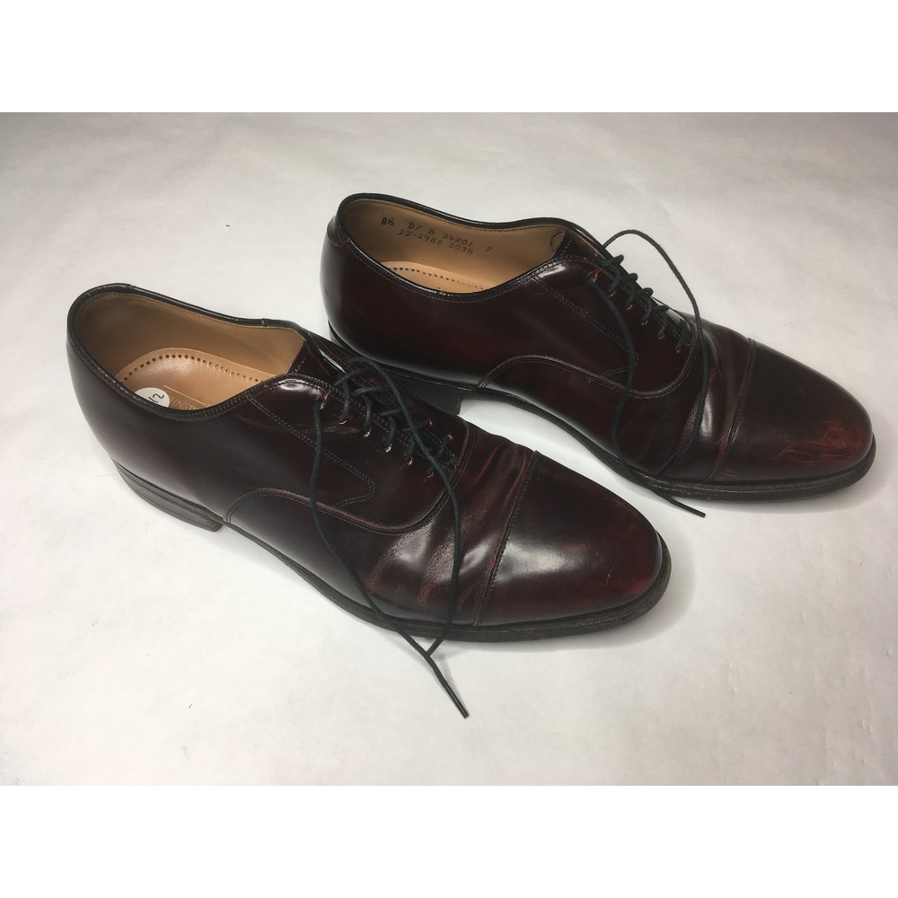 JOHNSTON & MURPHY Optima Mens Dress Shoes Size 8.5 Oxford, Burgundy, Q